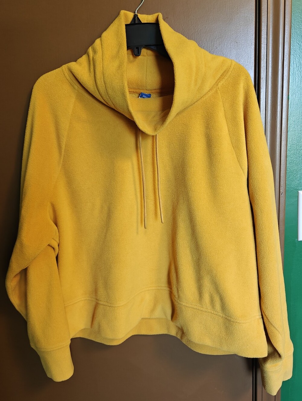 Old Navy Mustard Yellow Shawl Neck Pullover Hoodie Sweater - XL